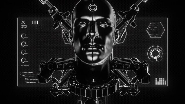 Digital Robotic Head Data Screen