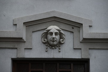 relief on the facade of the building In Belgrade 