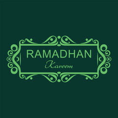 Vector Ramadhan Kareem text  frame and invitation card collection