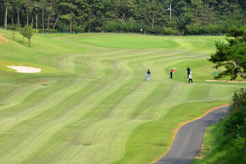 Golf course Fairway in Gogyeong-myeon, Yeongcheon-si, South Korea