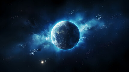 Obraz na płótnie Canvas Cosmic illustration showing vibrant cosmic background