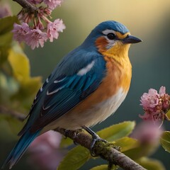 Fototapeta premium Free Photo A Colorful Birds Ai Generated