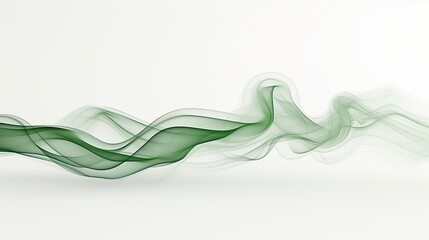 A green toxic smoke isolated on a white background. The smoke looks like a poisonous gas, spreading and infecting everything it touches. 