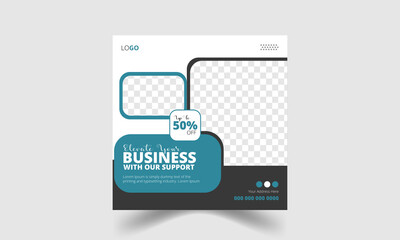 Modern, creative and Editable digital business marketing agency social media post, Instagram post, Facebook Post and banner template design