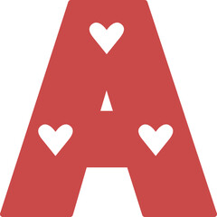 heat uppercase letter a