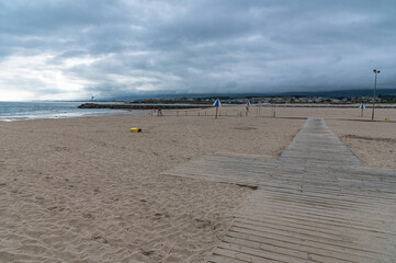 Fototapeta premium A Rapadoira beach in Foz, Galicia, Spain
