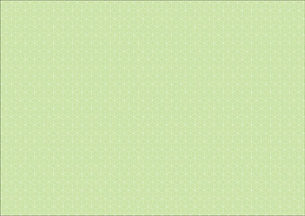 日本の伝統紋様 三崩し、網代、檜垣のシームレスパターン 緑