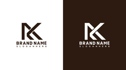 AK Letter Monogram Logo Design KA icon Lettermark Logo Brand identity Design - obrazy, fototapety, plakaty