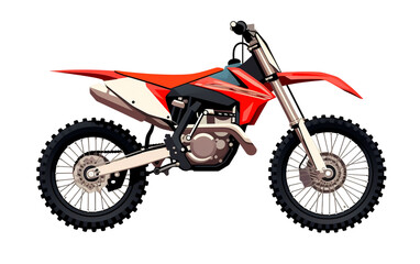 Off Road Dirt Bike Adventure Isolated on Transparent Background PNG.