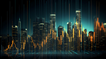 Stock market information technology concept illustration, illustration that can be used to analyze financial statements