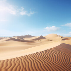 Fototapeta na wymiar Desert scene with detailed sand dunes