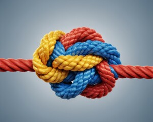 Vibrant Rope Knot Illustration: Colorful Nautical Design for Creative Projects