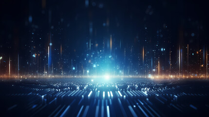 Stock market chart line concept, business chart on stock market background