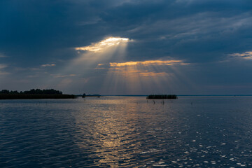 The Great Russian Volga River and its banks.