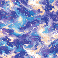 Fototapeta na wymiar universe, stars night sky as background on a seamless tile, ai generated