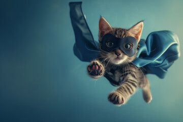 Flying superhero cat - 733204503