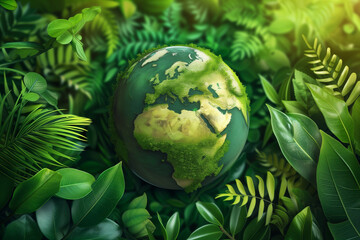 World environment and Earth Day concept with eco friendly enviroment. - 733204725