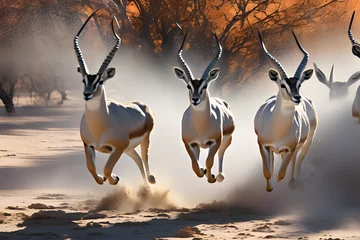 Papier Peint photo autocollant Antilope Deers in Forset