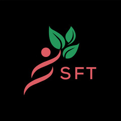 SFT  logo design template vector. SFT Business abstract connection vector logo. SFT icon circle logotype.
