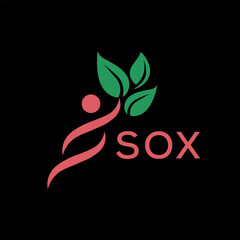 SOX  logo design template vector. SOX Business abstract connection vector logo. SOX icon circle logotype.
