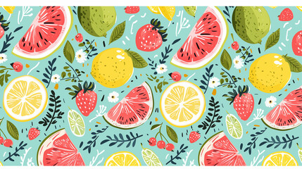 summer pattern design illustration