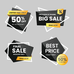 Big Sale Banner |50% Off Sale | Vector illustration | Price Tag | Best Price | Mega Sales Tag