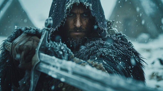 Vikings in winter, Generative AI