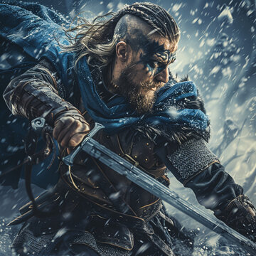 Vikings in winter, Generative AI