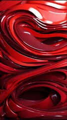 Red Vertical Background of Geometric Shapes. Abstract motion, two-color, AI-generated Illustration