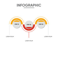 Vector flat timeline professional steps infographic