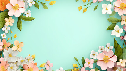 Fototapeta na wymiar Green leaves eco friendly background with copy space for text