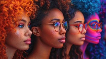 Obraz premium International Women's Day Depict women in different areas of life, reflecting their strength, determination, and self-expression