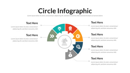 Circle infographic presentation layout. fully editable.