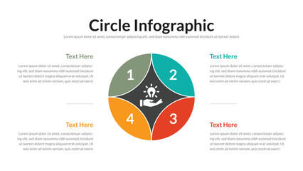 Circle infographic presentation layout. fully editable.