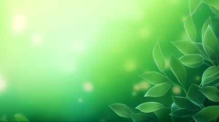 Spring season, vibrant green background