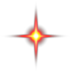 Obraz premium red star light flare isolated