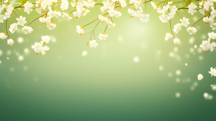 Obraz na płótnie Canvas Spring season, vibrant green background