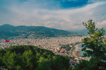 Alanya city, Turkey, view from red tower