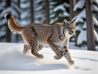 Lynx in Close-Up - Enigmatic Wild Cat Portrait for Design Projects