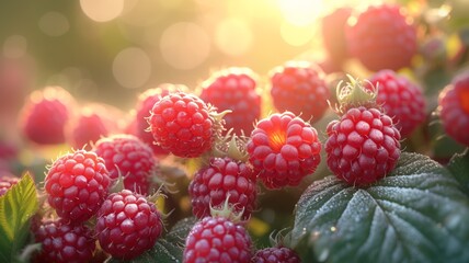Close up of raspberries,