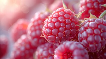 Close up of raspberries,