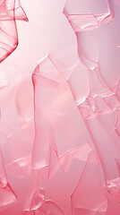 Abstract ice pink background. Translucent elegant simplicity embodied in geometric shapes. A visual representation of calmness and clarity.