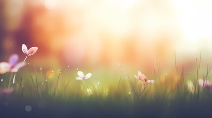 Spring nature background, ecology and healthy environment concept - obrazy, fototapety, plakaty