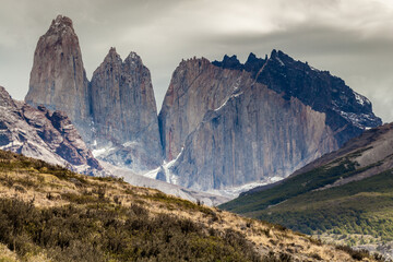 Nice view of Torres Del Paine National Park, Chile.