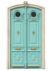Entrance classic doors for the house