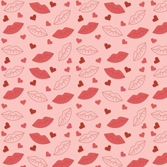 Vector valentines seamless pattern design