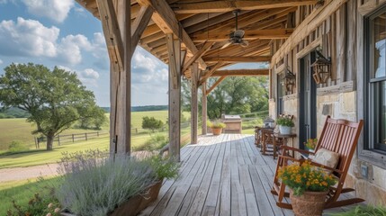 Rustic Farmhouse Porch