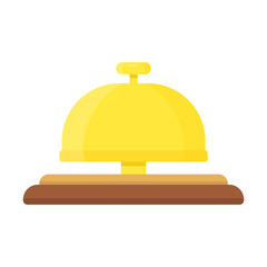 reception bell in gold color