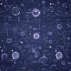 futuristic digital platinum pattern as background on a seamless tile, ai generated
