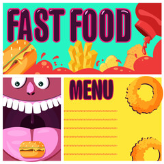crazy poster fast food menu